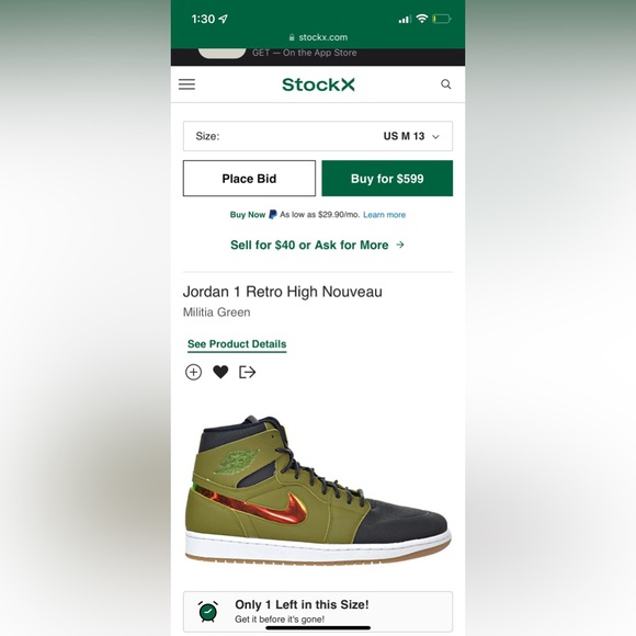 Air Jordan Men's 1 Retro High Nouveau - Picture 4 of 6